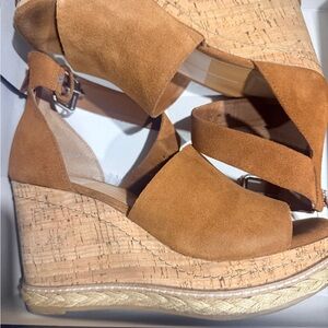 Dolce Vita Brown Suede Wedge Sandals